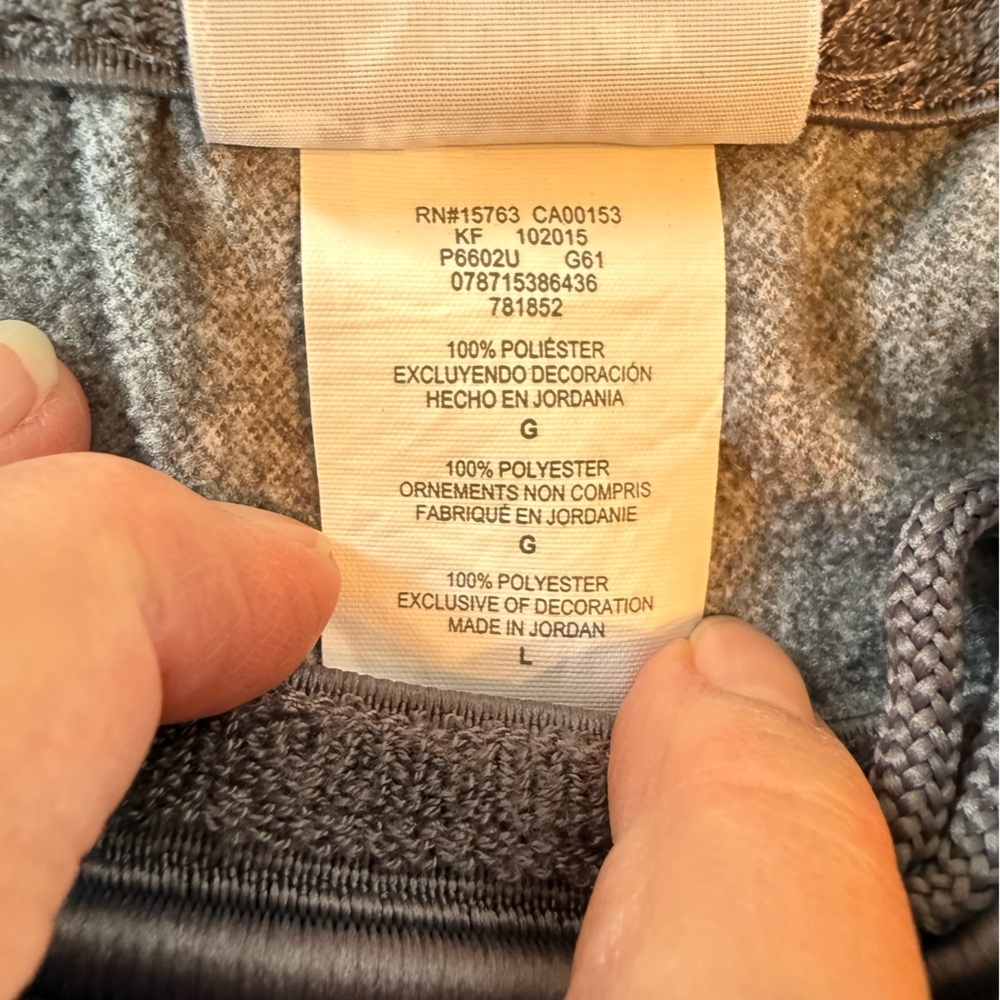 Straight Leg Heather Gray Joggers by Champion, Warm Lining. - Picture 11 of 12